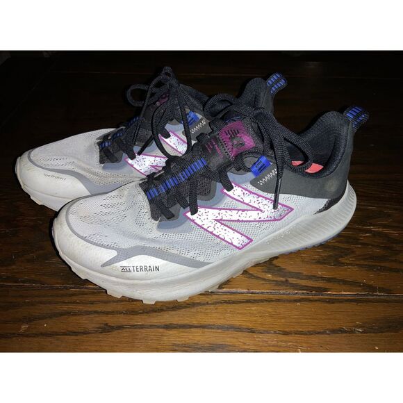 New Balance Shoes - New Balance 10.5 All Terrain Running Shoes Athletic Sneakers Purple‎ Gray Blue